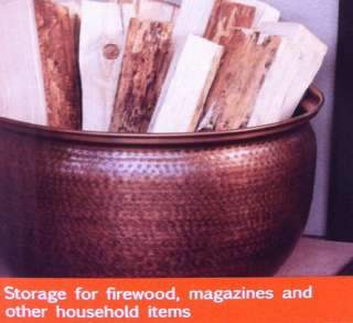   Garden Copper Water Hose Reel Pot Yard Planter Wood/Firewood Storage
