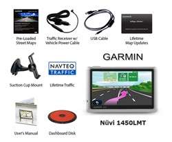 Garmin nuvi 1450LMT Automotive GPS Receiver w/ Lifetime Map + Lifetime 