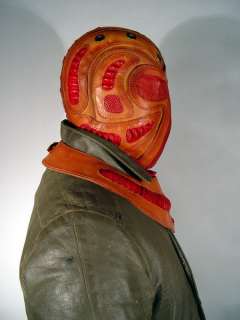 Leather GAS MASK hood goggles Steampunk LARP Bob Basset Goth Art 