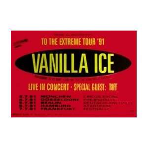 VANILLA ICE To The Extreme Tour 1991 Music Poster