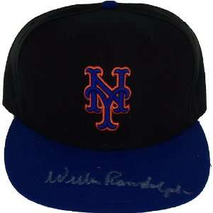 Willie Randolph Signed Black/Blue Mets Hat Silver Sig Sports Baseball