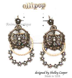 OLLIPOP/SWEET ROMANCE DECO BUTTERFLY HOOP EARRINGS  