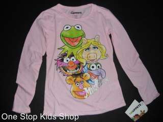 THE MUPPETS Girls 7 8 10 12 14 16 18 Top SHIRT Miss Piggy Kermit 