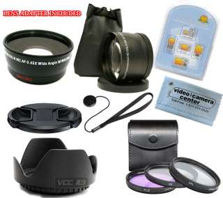 Wide Angle w/ Macro Telephoto Lens 3 Filter Hood for CANON PowerShot 