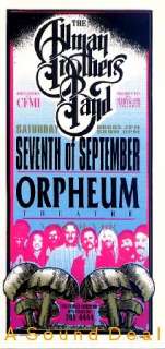 ALLMAN BROTHERS Orpheum96 Gig HANDBILL Mushroom Poster  