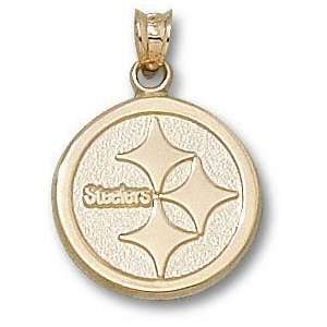  Pittsburgh Steelers Solid 10K Gold Logo 5/8 Pendant 