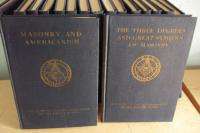 17 BOOKS ON FREEMASONRY 1924 SMALL FORMAT HISTORY MASONS MASONIC 
