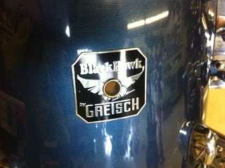 Gretsch Blackhawk Drum Kit 5 Piece Shell Pack  Blue   Aquarian Heads 