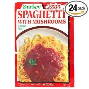 Durkee Spaghetti With Mushrooms Sauce Mix, 1.125 Ounce Packets (Pack 