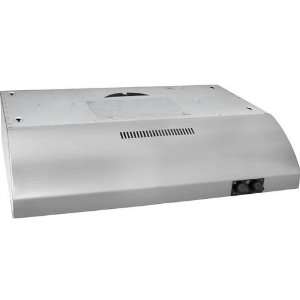 GE JV248PSS 24 Under Cabinet Range Hood  White with Stainless Steel