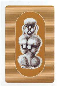 Single Swap Playing Card POODLE VINTAGE DOGS #21  