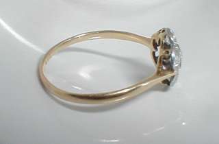 Description Edwardian 18ct Gold & Platinum Daisy Cluster Ring set 