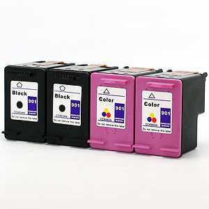 4pk HP 901 Ink Cartridge For Officejet J4500 Printer  