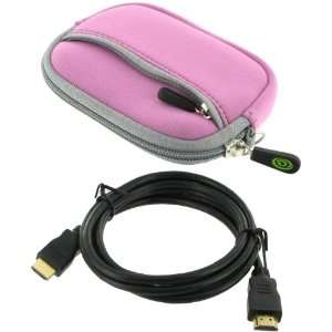  Sleeve (Lilac Pink) Case and Mini HDMI to HDMI Cable 1 Meter (3 Feet 