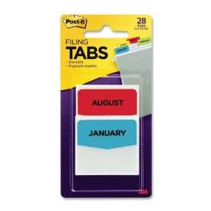 Post it Monthly Filing Tab,28 x Tab Printed January December   28 