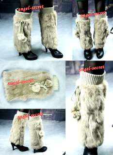   REAL rabbit fur leg warmer for footwear cover 15CM 23CM 40CM 45CM BOOT