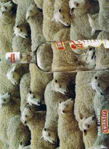1996 Smirnoff Vodka Pure Fantasy Wolfe Sheep Ad  