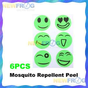 6x Anti Mosquito Repellent Peel Smile Stick Patch Care  