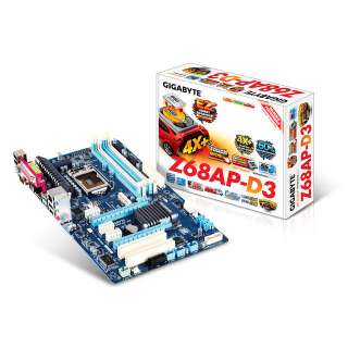  GA Z68AP D3 LGA1155/ Intel Z68/ DDR3 /AMD CrossFireX ATX Motherboard 