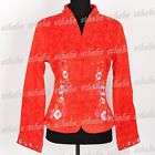 Peterman Company Red Romatic Edwardian Fitted Velvet Jacket Sz 6 