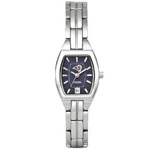  Fossil St. Louis Rams Ladies Stainless Steel Cushion Watch 