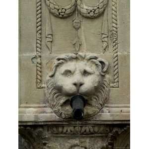  Water Pouring from a Lions Mouth into a Fountain, Asolo 