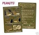 SNOOPY PEANUTS 50th ANNIVERSARY 23kt GOLD CARD HTF LTD