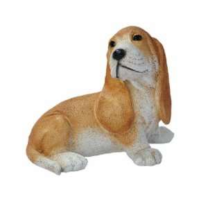  Brown Basset Puppy Dog Statue