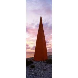  Red Obelisk at the Seaside, Bonaire, Netherlands Antilles 