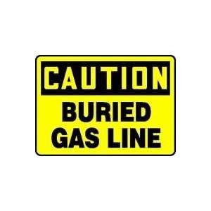  CAUTION BURIED GAS LINE Sign   10 x 14 Plastic