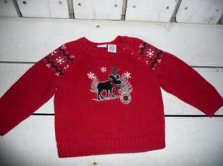 Kids Ugly ? Christmas Sweater Nordic Moose Crossing 18m  