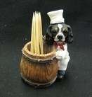 Cavalier King Charles Spaniel Tri Color CHEF DOG Toothp