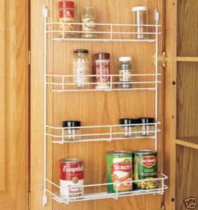 Door mount Spice Rack, Kitchen Cabinet organizer 4 tier  