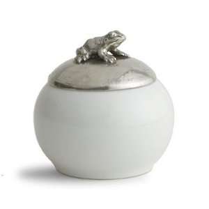 Arte Italica Giardino Sugar Pot with Frog