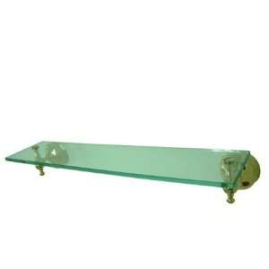   Brass Naples Wall Mounted Glass Shelf from the Naples Collection BA