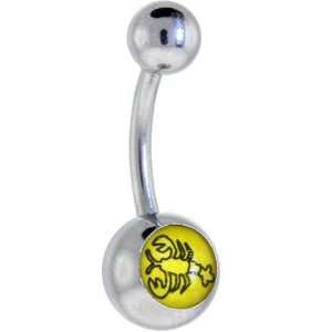 Zodiac Sign CANCER SIGN Logo Belly Button Ring Jewelry