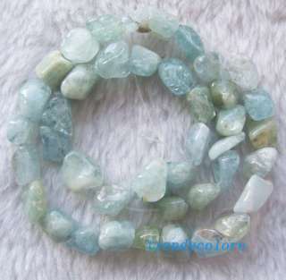 Natural Aquamarine Freeform Beads 16 8x10mm  