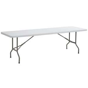   Duty White Granite Plastic Folding Table   29 High