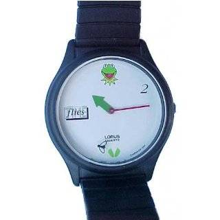  Kermit the frog watch TIME FLYS. Classic size 1.5 inches 