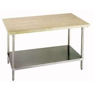  Advance Tabco H2S 246 Wood Top Work Table with Stainless 