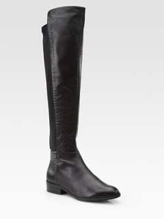 MICHAEL MICHAEL KORS   Bromley Leather Knee High Stretch Boots   Saks 