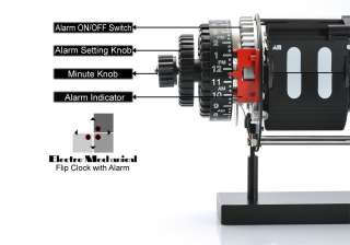 Electro Mechanical Flip Alarm Clock w/ 2 LED Light  