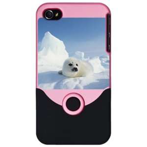  iPhone 4 or 4S Slider Case Pink Harp Seal 