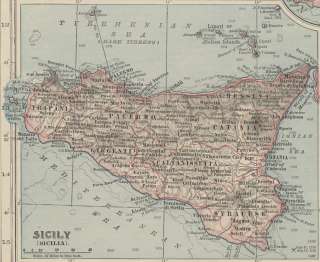 1929 map of Central & Southern Italy. Genuine. Large.  