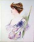 1904 Sarah Bernhardt Color Litho Print Eminent Actress