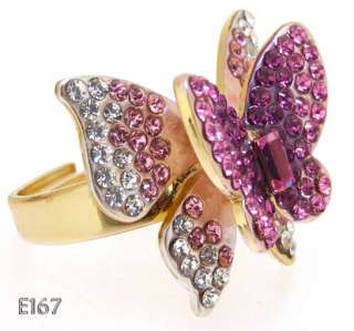 Luxury Butterfly Stunning Shine Cz ring adjustable  
