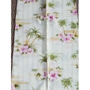  Palms & Hibiscus Vinyl Shower Curtain 