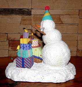 Lenox Birthday Party Pals SCULPTURE Lynn Bywaters Christmas Snowman 