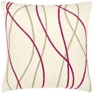  Judy Ross Textiles   Streamers 18x18 Chain Stitch Pillow 