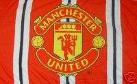 Manchester United FC OFFICIAL striped retro flag soccer  